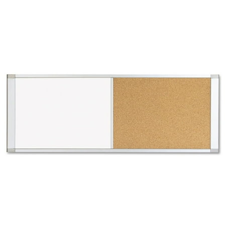 MasterVision XA42003700 48 in. x 18 in. Combo Cubicle Workstation Dry Erase/Cork Board - Tan/White Surface, Aluminum Frame