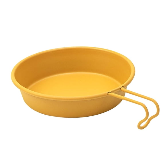 Pitycbo Camping Cup Backpacking Bowl Stainless Steel Cookware Multipurpose Easy to Clean yellow