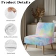 thumbnail image 4 of HELLHERO Elastic Bottom Armless Accent Chair Cover Comfortable Easy Care Armless Accent Chair Protector for Hotel, Macaron Tie-Dye, 4 of 4