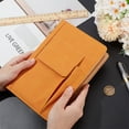 thumbnail image 3 of PU Leather Book Cover Notebook Wraps Rectangle Orange 217x155x19mm, 3 of 6