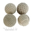 thumbnail image 3 of DecMode Beige 4" Handmade Decorative Ball Jute Rope Orbs & Vase Filler with Varying Designs (4 Count), 3 of 13