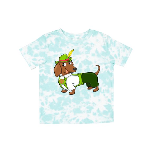 Inktastic Cute Brown Dachshund in Traditional German Wear Boys or Girls Toddler T-Shirt