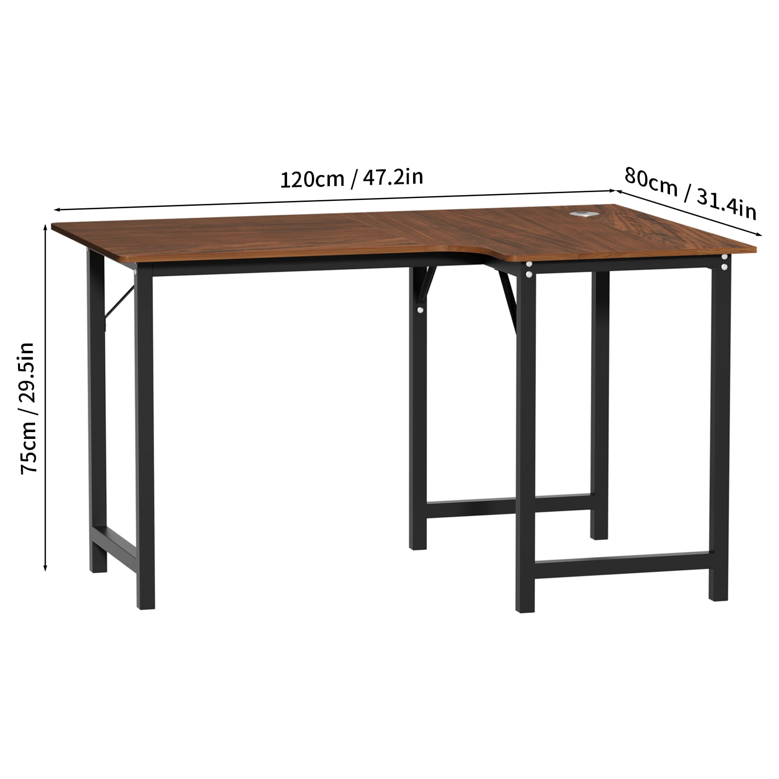 mwptoo Writing Desk, L Shaped Gaming Desk for Home Office, Home Office Corner Desk, Workstation Executive Desk