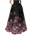 thumbnail image 2 of Nmnitkp Skirts for Women Stylish Prints Women's Flowy Maxi Skirt Summer Pleated High Waisted Casual Long Skirts with Pockets, 2 of 3