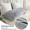 thumbnail image 2 of LIFEREVO Body Pillow Cover with Zipper Closure,Luxury Shaggy Ultra Soft Plush Faux Fur Pillowcase 20"x54" for Bed Couch,Microfiber Long Pillowshams for Adults Women/Mother/Wife(Gray), 2 of 6