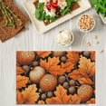 thumbnail image 3 of Fall Placemats for Dining Table Restaurant Office Decoration, Doodle Seamless Pattern Heat-Resistant Placemat Acorns Autumn Leaves Placemats Pack Of 6 17.7x13inch, 3 of 5