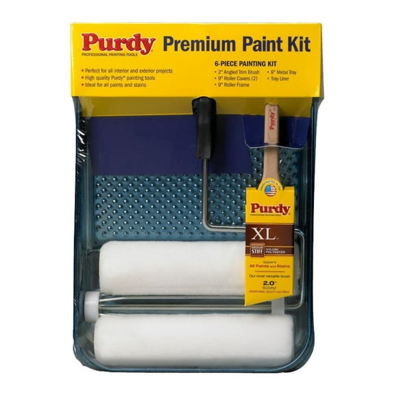 Purdy White Dove 14C811000 Painters Roller and Tray Set, 6-Piece