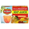 Del Monte Cherry Flavored Mixed Fruit Fruit Cup Snacks In 100% Juice, 4 Pack, 4 Oz