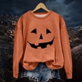 thumbnail image 2 of NMMUED Halloween Sweatshirt Women, Cute Halloween Shirts for Women, Oversized Shirts for Women, Workout Tops for Women, Cute Tops for Women, Halloween T Shirt, Orange 3XL, 2 of 8