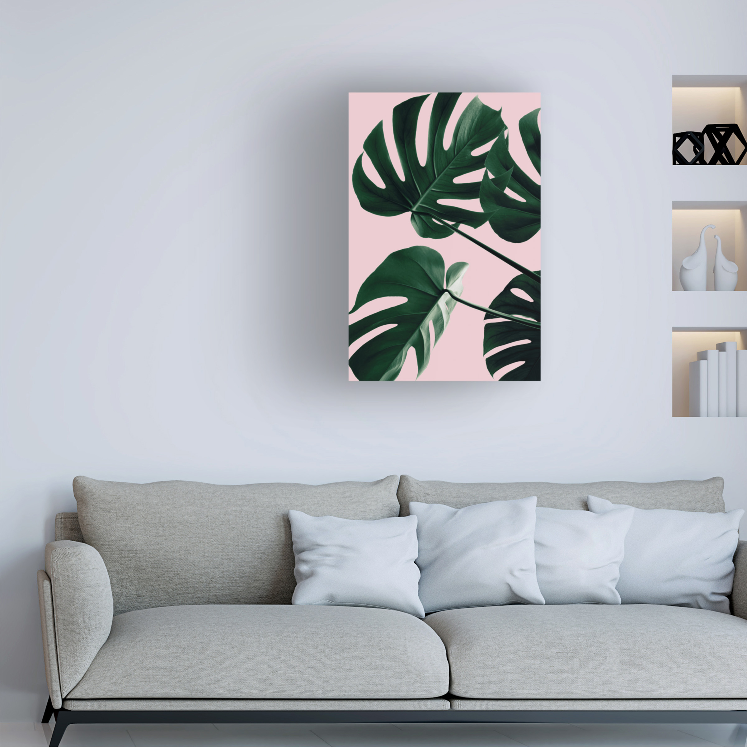 1x Studio III 'Monstera Pink No 08' Canvas Art