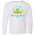 thumbnail image 3 of Inktastic Summer Enjoy the Sunshine Pensacola Beach Florida in Blue Long Sleeve Youth T-Shirt, 3 of 5
