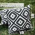thumbnail image 4 of DecorX 2-Pack Weather Resistant 18x18 in Contemporary Outdoor Pillow Covers, Black & White Geometric, 4 of 9