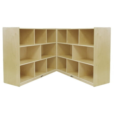 - Birch 8-Compartment Fold and Lock Cabinet 36in H
