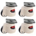 thumbnail image 1 of 4 Pcs Retractable Leveling Casters Industrial Machine Swivel Caster Wheel for Office Chair Trolley 330 Lbs Capacity -40F,4 * Retractable Leveling Casters,white& black, 1 of 8