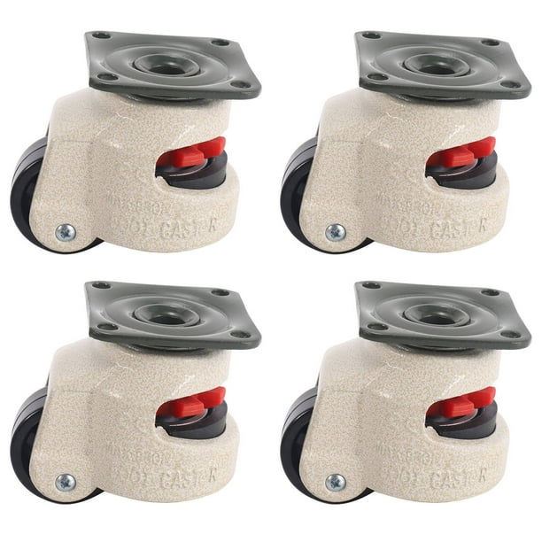 4 Pcs Retractable Leveling Casters Industrial Machine Swivel Caster Wheel for Office Chair