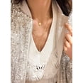 thumbnail image 2 of Dainty Triple Layered Charm Necklace, 2 of 7