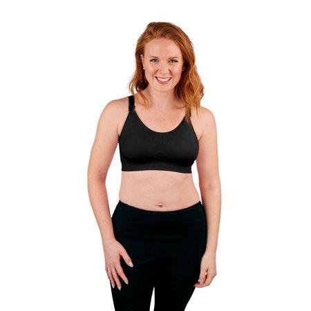 

Bamboobies Super Strappy Nursing Bra Maternity Clothes for Breastfeeding Black XX-Small