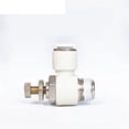 thumbnail image 1 of 10pcs Male Thread Push To Connect Fitting Elbow Pneumatic Speed Flow Controller Fittings White 4-12mm Tube - M5 1/8" 1/4" 3/8" 1/2" ,Long Lasting, 1 of 2