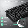 thumbnail image 2 of TECKNET BASICS Wireless Keyboard & Mouse Combo, Full-Size Ergonomic, Low-Noise Typing & Clicking, Long Battery Life, Spill-Resistant, 2.4G Lag-Free USB for PC/Laptop/Computer, 2 of 7