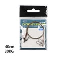 thumbnail image 1 of MYG 2pcs/Pack Fishing Line Steel Wire Leader with Snap & Swivels Wire Leadcore Leash, 1 of 3