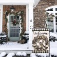 thumbnail image 5 of Christmas Garden Flag, Winter Yard Flag, Christmas Flags for Outside 12.5x18 Double Sided, Black and White Buffalo Plaid Christmas Outdoor Flag, Small Farmhouse Xmas Holiday Lawn Flag Burlap, 5 of 6