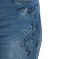 thumbnail image 2 of Nicole Miller Women's High Rise Embroidered Bootcut Denim Jeans (Blue, 8), 2 of 4