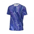thumbnail image 5 of T Shirt For Men Gym T-Shirt For Male Lavender Blue Marble Trendy Cool Fantasy Violet Abstraction Sum, 5 of 7