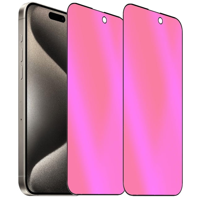 Protector de Pantalla BWEDXEZ Anti Luz Azul y Privacidad para iPhone 15 Pro Max