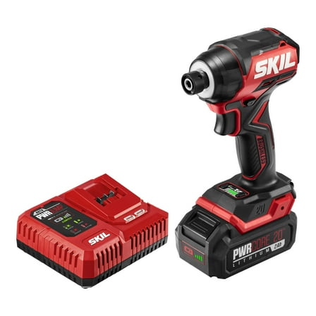 Skil ID6739B-10 20V PWRCORE 20 Brushless Compact Lithium-Ion 1/4 in. Hex Cordless Impact Driver Kit (2 Ah)