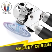 [Smoother Cut] PrinChef Manual Can Openers with Magnet, No-Trouble-Lid-Lift, Handheld Can Opener Smooth Edge with Sharp Blade