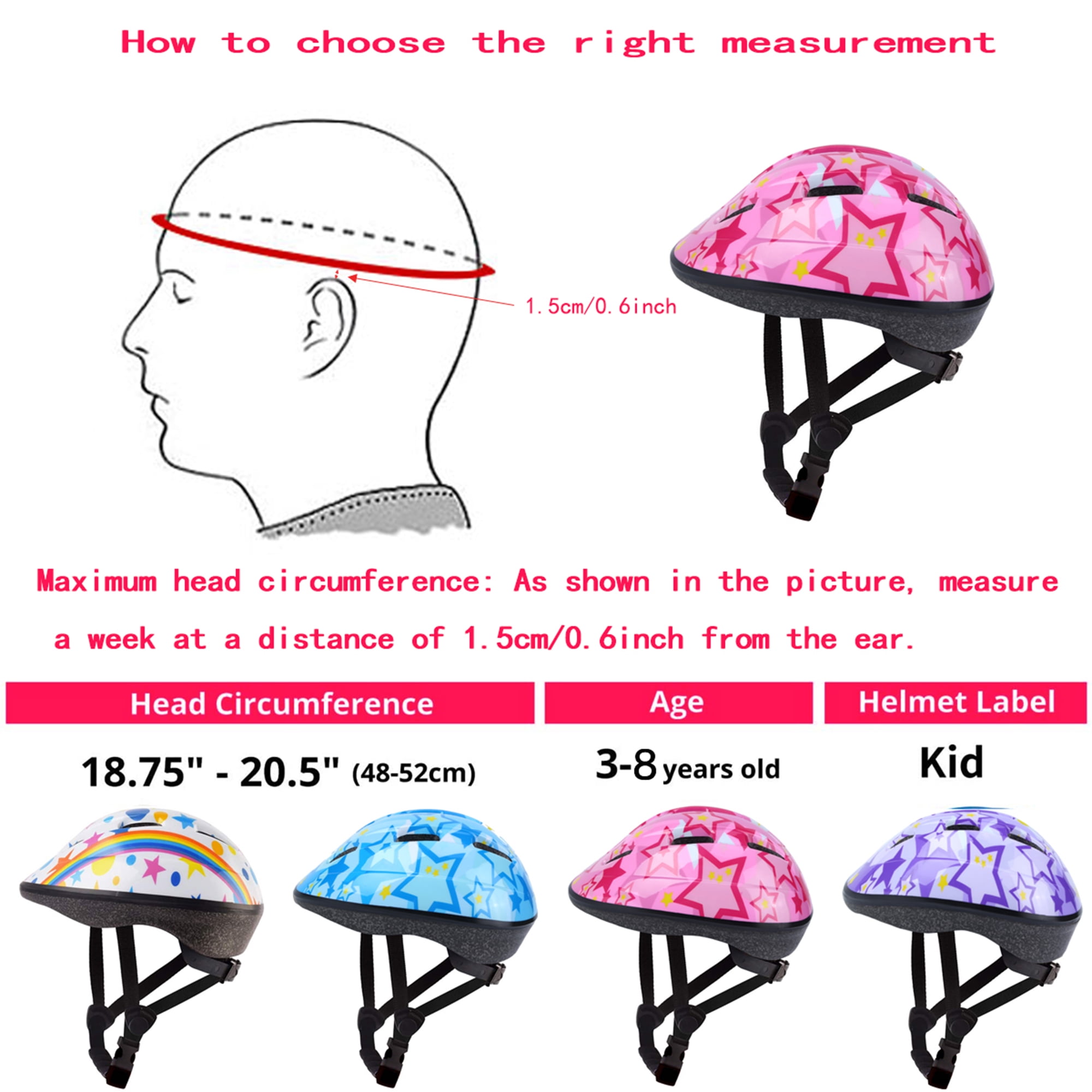 QIYAA Kids Bicycle Helmet Protective Gear Set Children Boys Mtb Bike Helmet Girl Cycling Knee Elbow Wrist Pads for 4~110 Years