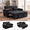 Chenille - Black, variant on Xiweot 54" Sleeper Sofa Bed, Convertible Pull Out Couch for Living Room Apartment, Chenille Loveseat Sleeper with Adjustable Backrest, USB Ports, Cup Holders & Side Table, Easy Assembly (Dark Gray)