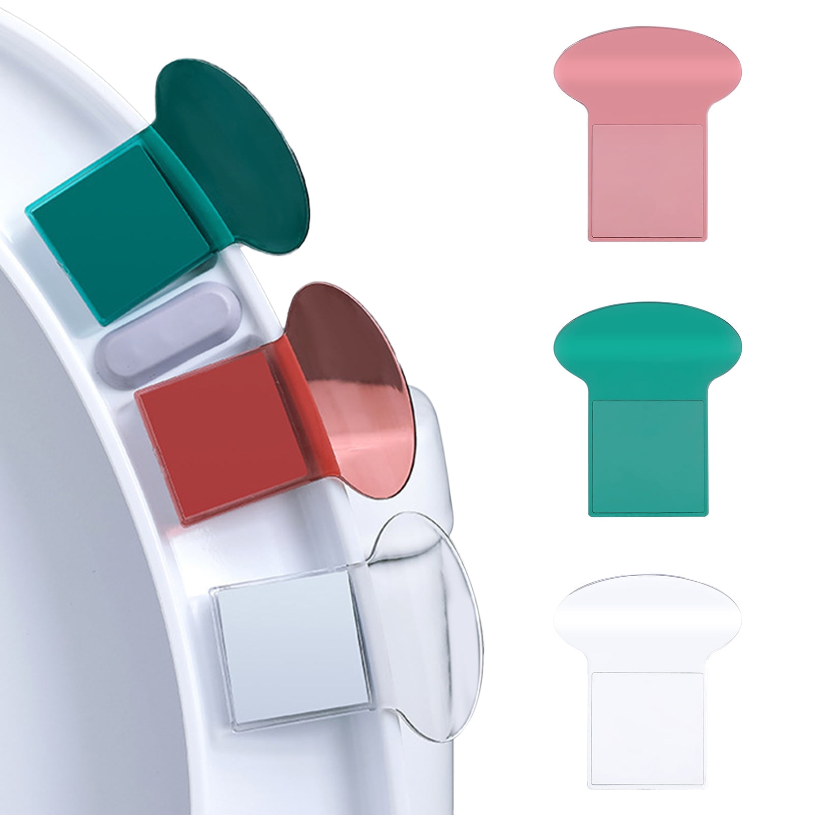 Walbest 3 Pack Convenient Toilet Lid Handles, Toilet Seat Lifter