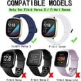 thumbnail image 2 of ORUYROP Stretchy Bands Compatible with Fitbit Versa 4/Fitbit Versa 3/Fitbit Sense 2/Fitbit Sense Women Men, Soft Elastic Nylon Loop Strap Adjustable Replacement bands for Versa 4/Versa 3/Sense, 2 of 7