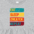 thumbnail image 4 of Inktastic Acting Eat Sleep Theater Repeat Girls Baby Dress, 4 of 5