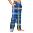 thumbnail image 5 of JGNGSHN Men's Casual Plaid Sleep Pants, Elastic Waist Lounge Pajama Bottoms with Pocket, Soft Wide Leg PJs for Sleeping, 5 of 8
