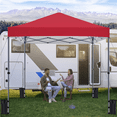 thumbnail image 3 of Yaheetech 10x10ft Pop-up Canopy with One-Push-To-Lock Setup Mechanism, Red, 3 of 9