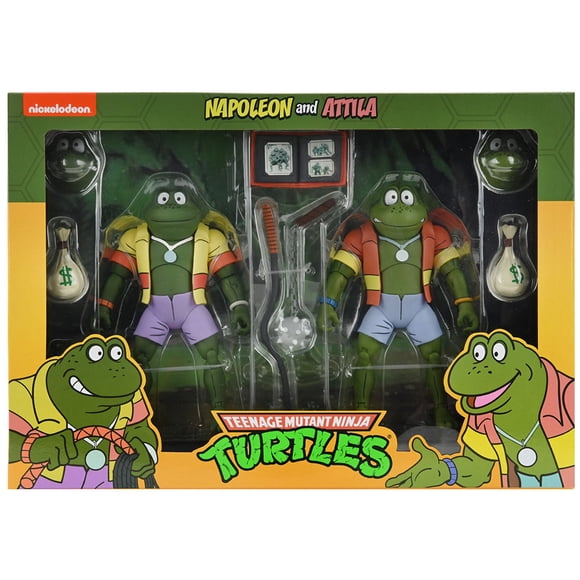 Teenage Mutant Ninja Turtles 1990 Cartoon 7 Inch Action Figure 2-Pack - Napoleon & Attila
