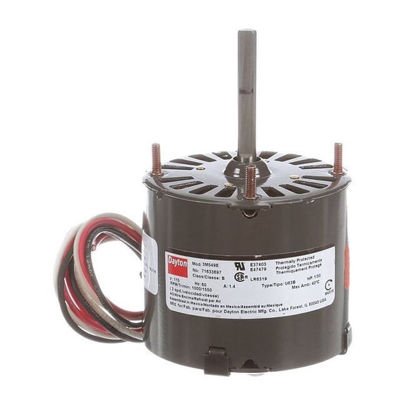 Dayton HVAC Motor,1/30 HP,1550 rpm,115V,3.3 71633697M