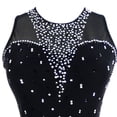 thumbnail image 4 of LIUHUO Customized Sleeveless Black Spandex Figure Skating Dress Girls Ladies Embellished with Diamonds Boasting Unique Design, 4 of 8