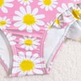 thumbnail image 6 of BOBOGOJP Toddler Girls Swimsuit Quick Dry Girls' Swimwear UPF 50+ Cute Toddler Bathing Suit for Little Girl Ruffles Floral Pink for 3-4 Years, 6 of 7