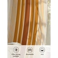 thumbnail image 6 of Sheer Curtains 54 inches Long, Minimalist Country Scorched Orange Gradient Stripes Light Filtering Sheer Window Curtains Rod Pocket Voile Drapes for Bedroom Living Room, 52"W x 54"L 2 Panels, 6 of 7