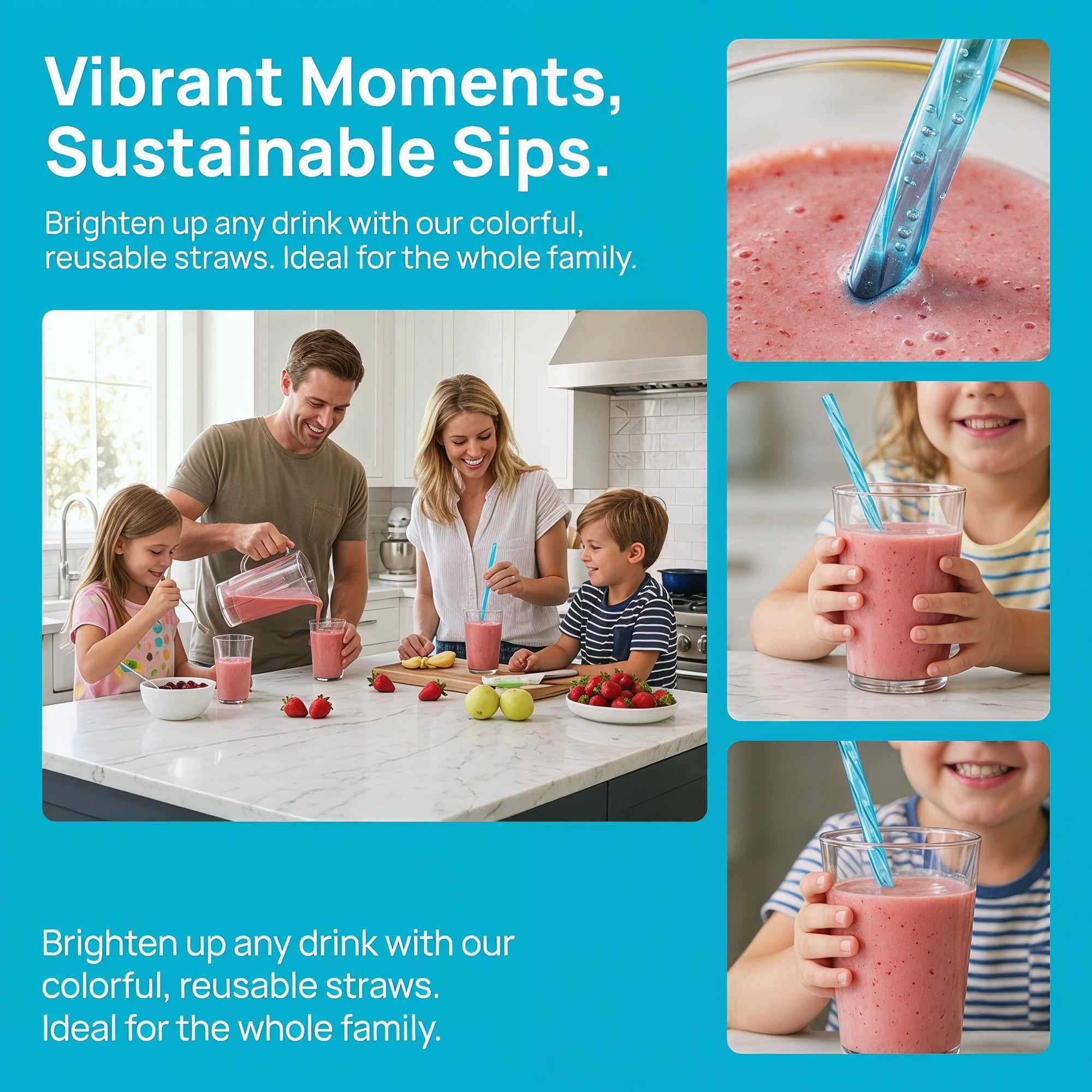 Unique Bargains 10Pcs Reusable Plastic Straws for 40 oz Tumbler Color E