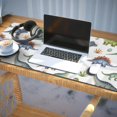thumbnail image 3 of Long Mouse Pads for Desk,Watercolor Dinosaurs Eggs Plants Pattern Desk Mats on Top Of Desks, Desk Mouse Pad Extra Large with 3mm Non-Slip Base and Stitched Edge for Gaming,Office,Work,Home 35.4"x15.7", 3 of 6