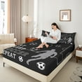 thumbnail image 4 of Castle Fairy Female Men Eat Sleep Soccer 4 Pieces Queen Sheet Sets,Sport Gaming Ultra Soft Flat Sheet,Ball Game Queen Fitted Sheet,Super Cozy Room Decor, 4 of 7