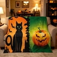 thumbnail image 6 of SHENGXINY Halloween Throw Blanket Decorations Indoor,Whimsical Cartoon-Print Fleece Blanket for Window Sofa Fall Comfort Decor, 6 of 9