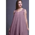 thumbnail image 3 of Bimba Nuisettes en Coton Mauve Abstraites Imprimées pour Femmes Robe Sans Manches Tenue de Nuit Robe Maxi Petite, 3 of 6