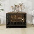 thumbnail image 2 of Pefilos 32" Heavy Duty Dog Crates Furniture, Heavy-Duty Escape Proof Dog Cages, Indoor Dog Kennel with Removable Tray, Brown, 2 of 6