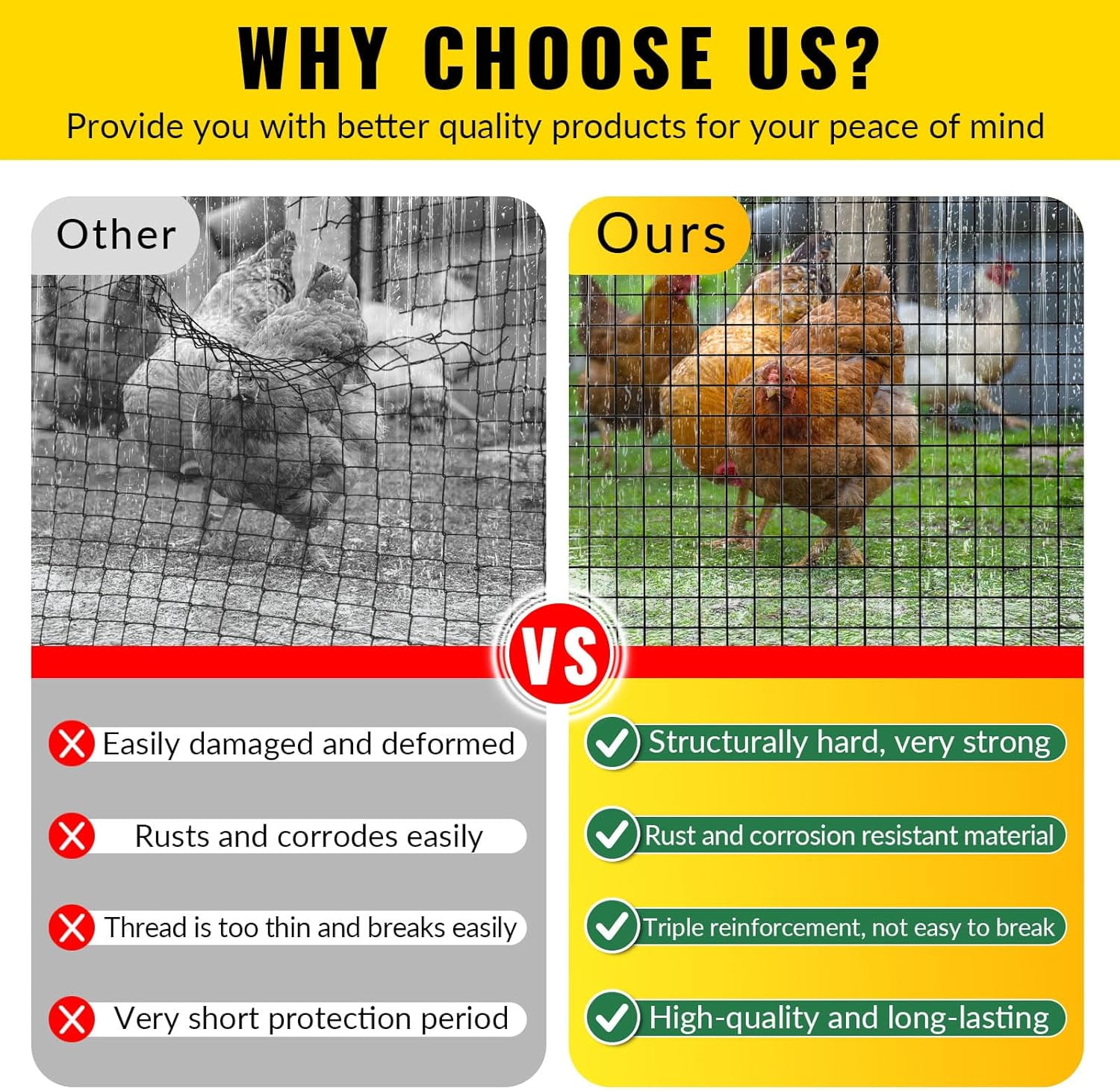 Hardware Cloth, DWALE 24"x25' 1/2" Mesh 19GA Black Vinyl Coated Wire Fence for Garden & Chicken Coop