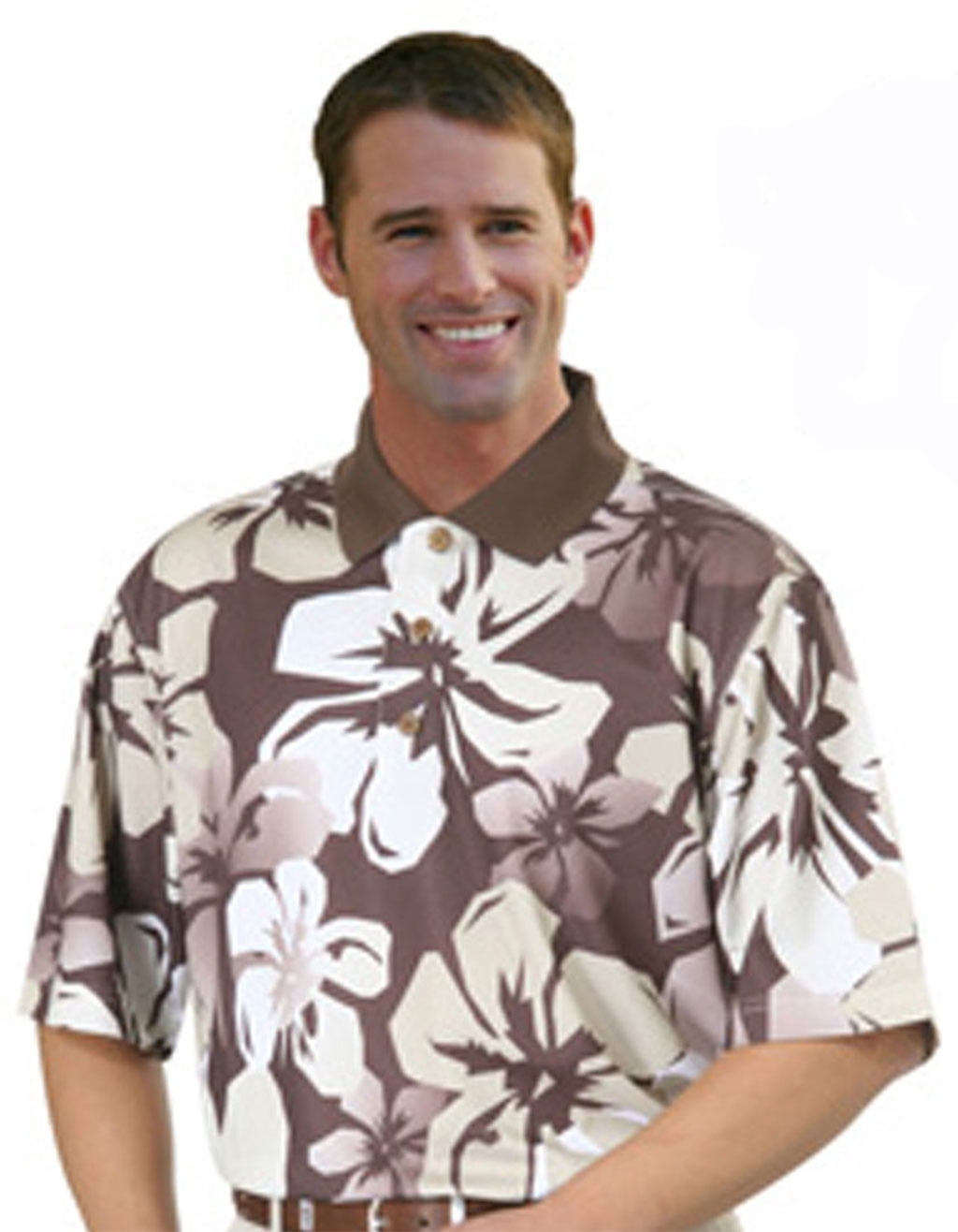 Geometric Hawaiian Pineapple Print Men's Golf Shirts